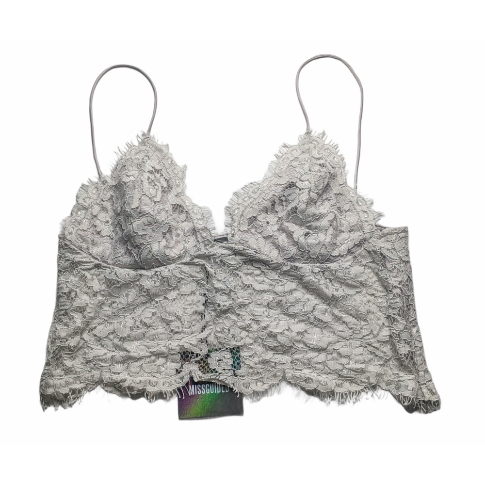 Carli Bybel x Missguided Crochet Bralet - Picture 3 of 7
